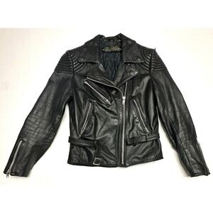 Hein Gericke‎ Harley Davidson Size 34 Leather Biker Moto Jacket Quilted Lining